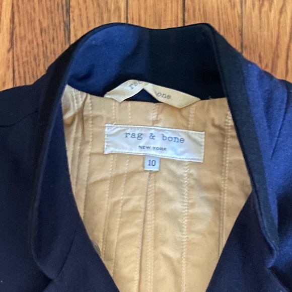 Rag & Bone Navy Wool Double Breasted Jacket - Picture 5 of 8